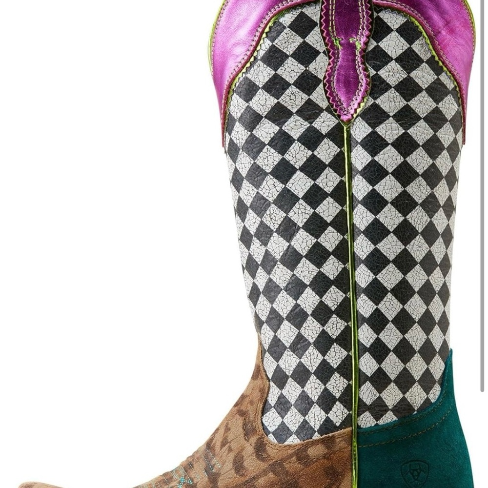Colorful Women's Cowboy Boots - Picture 3 of 5